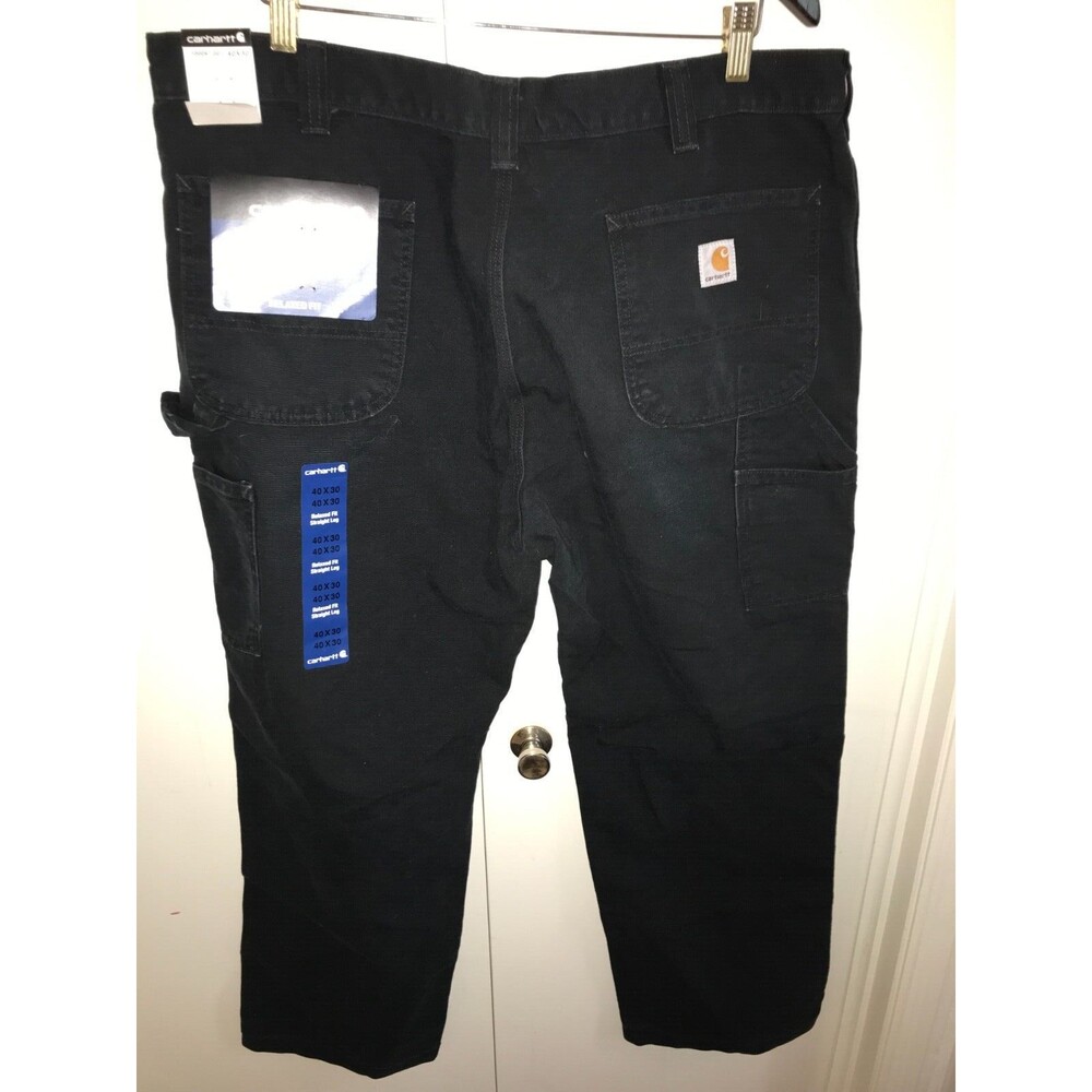 New Carhartt Mens Pants 40X30 Carpenters Weathered Duck Dungaree Relaxed Fit